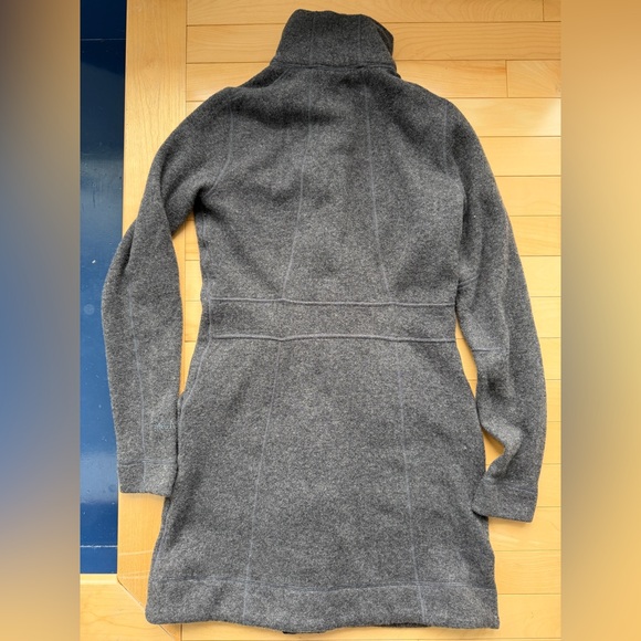 Marmot Maddie Long Wool Blend & Fleece Cardigan Sweater Jacket Size Medium Grey - Picture 3 of 9